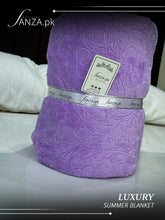 Purple Luxury AC Emboss Fleece Blanket